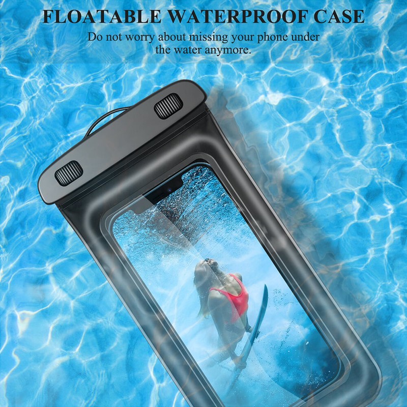 2Pack Floating Waterproof Cell Phone Pouch Dry Bag Case Cover For iPhone Samsung gallery