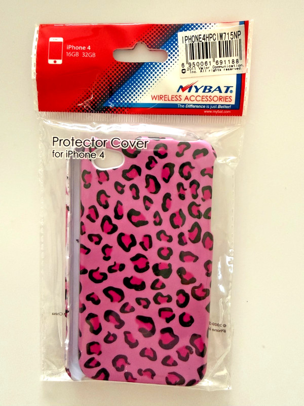 Apple iPhone 4 4G iPhone 4S Gloss Pink Cougar Leopard Design Protector Case NEW