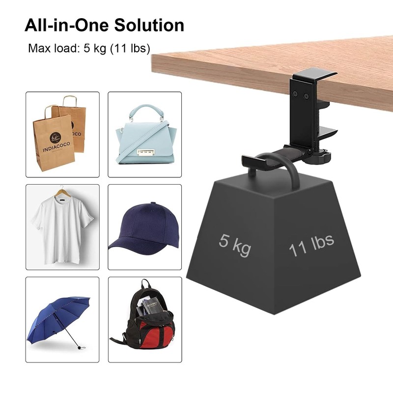 Aluminum Headphone Stand Hanger Foldable with Cable Organizer Headset Holder,... gallery