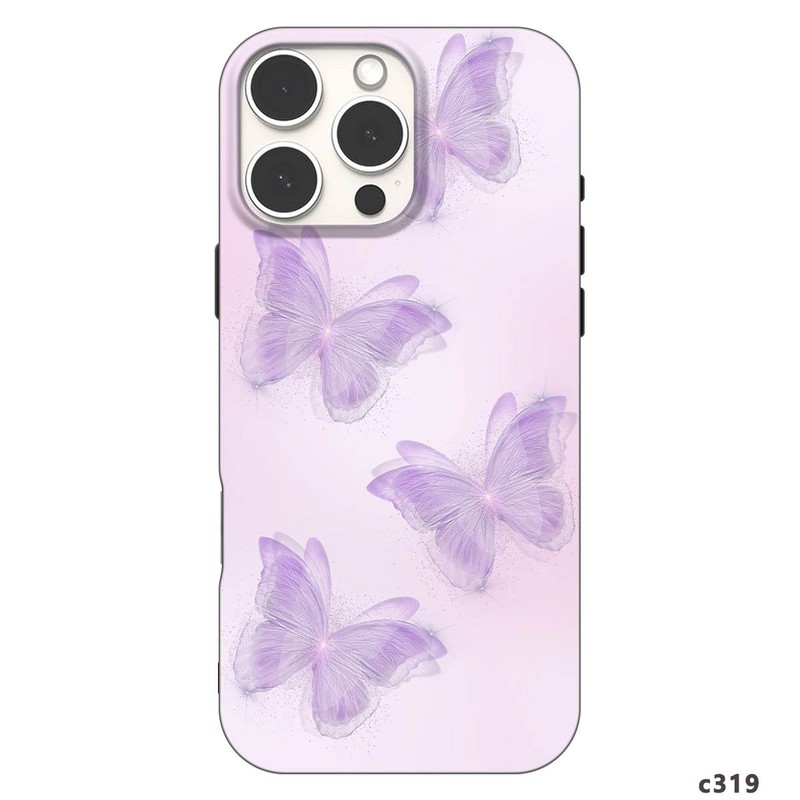 Butterfly Pattern TPU Phone Case For iPhone 17e 16 15 14 Pro 13 Shockproof Cover gallery