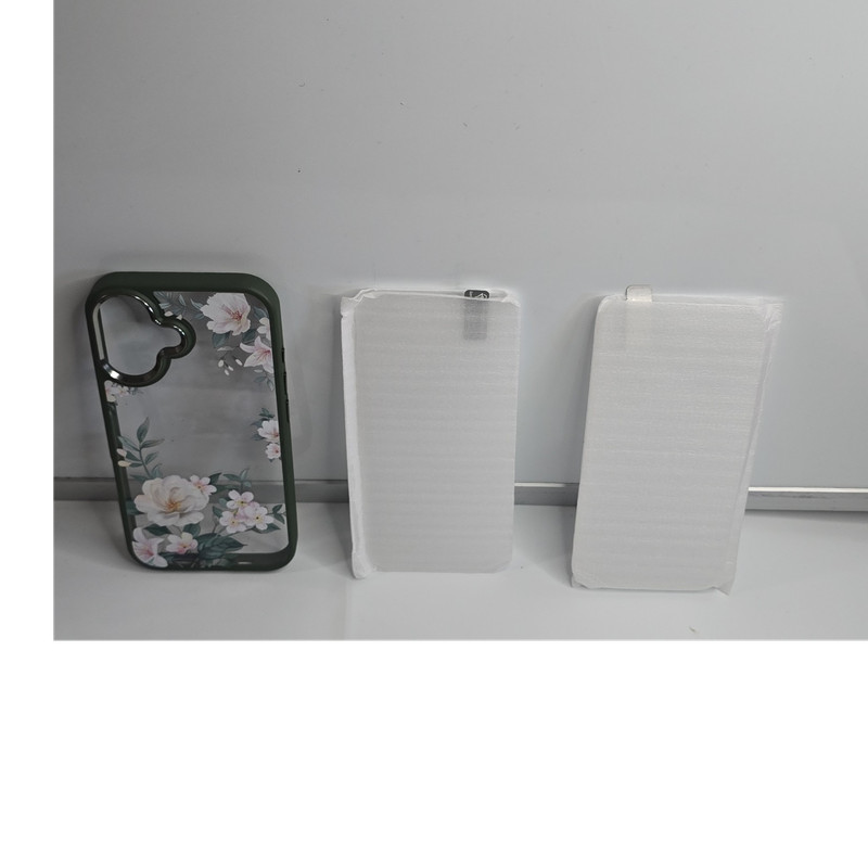 Clear Green Floral Transparent Fitted Case/Skin Hard Case for Cell Phone TPU