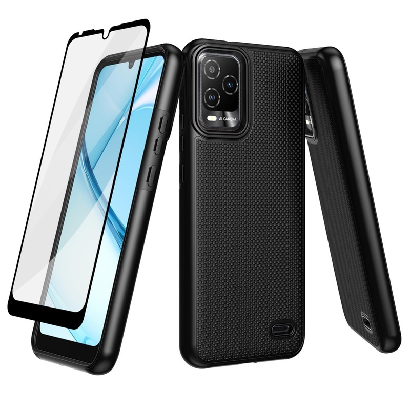 BLU View 5 Pro Case with Screen Protector – Dual Layer Shockproof, Heavy Duty, N