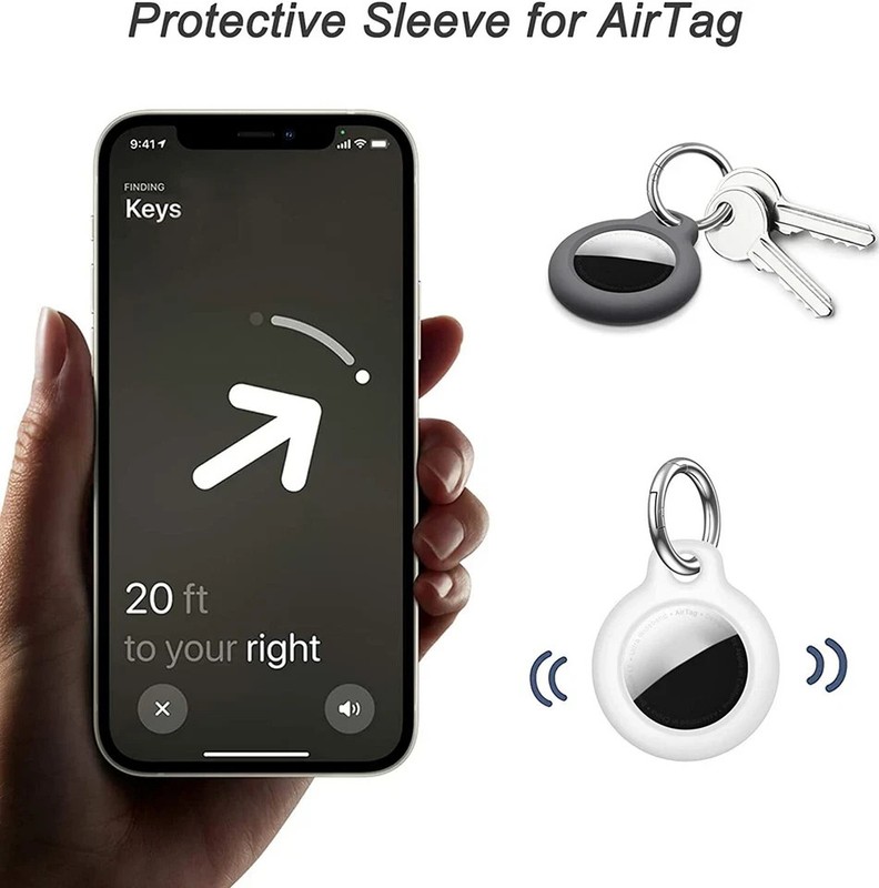 For Apple Airtag Case Cover Anti-lost Keychain Ring Protective Hard Shell gallery