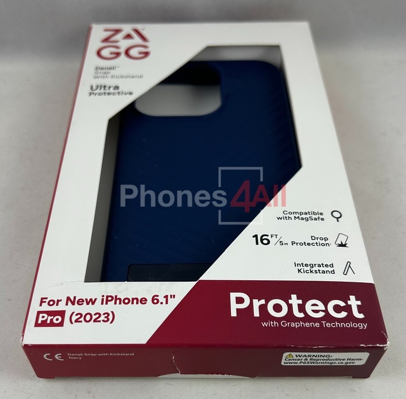 Zagg Gear4 Denali iPhone 15 Pro Navy Blue Magsafe Compatible/Kickstand gallery