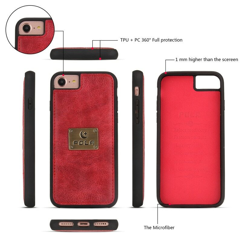 Pola Retro pattern multi-function zipper Iphone protective sleeves Leather Cases gallery