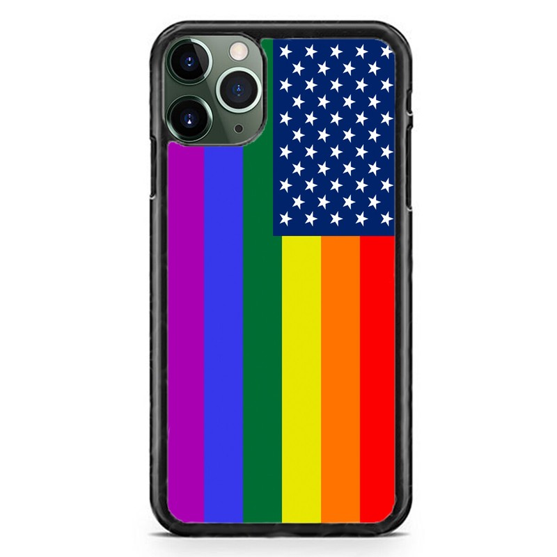 United States Rainbow Flag Case For iPhone 17 16 15 14 13 12 Pro Max Plus