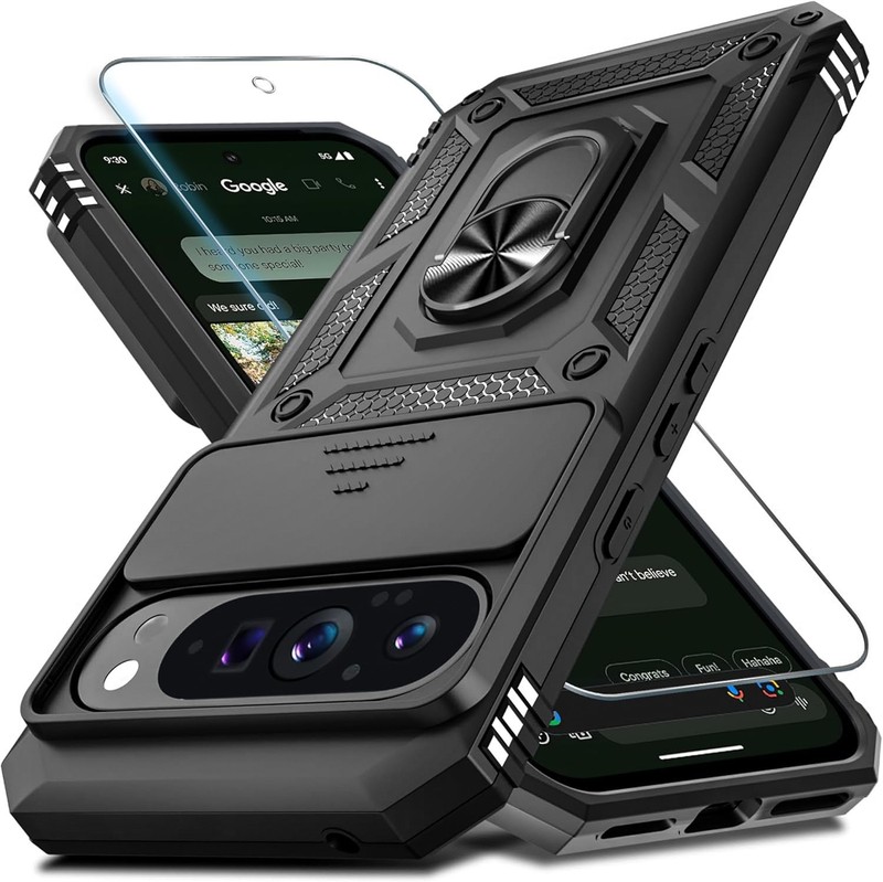 For Google Pixel 10/10 Pro XL Case Phone Cover Shockproof Rugged+ Tempered Glass