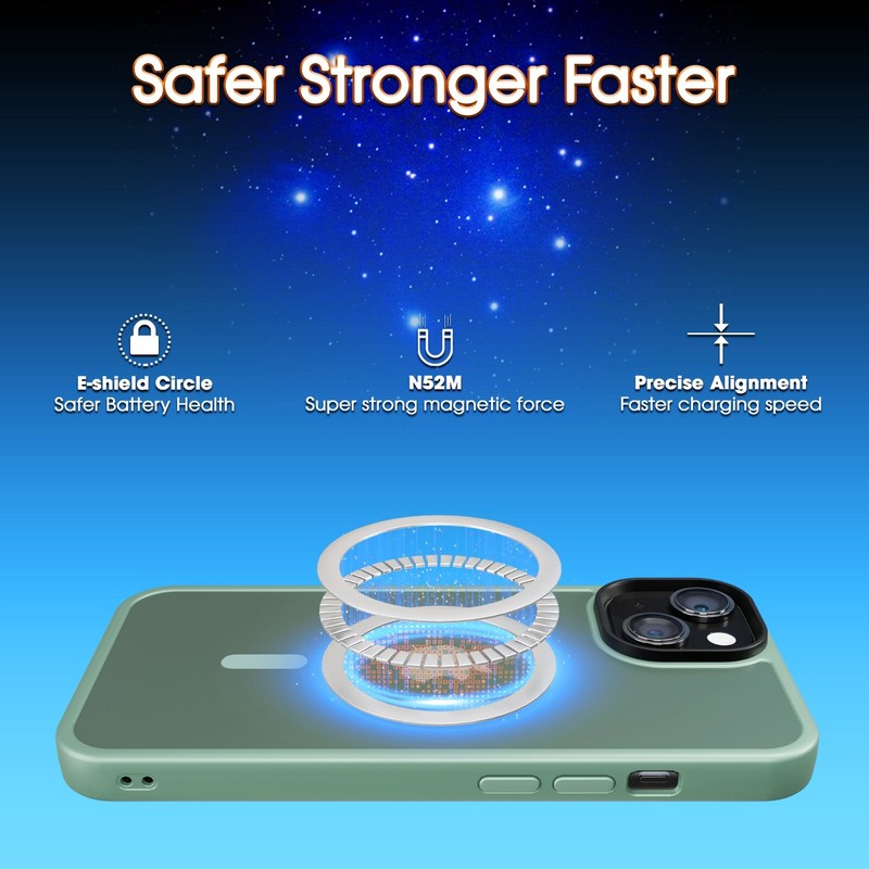 Case for Apple iPhone 14, Light Green, MagSafe Compatible, Shockproof gallery