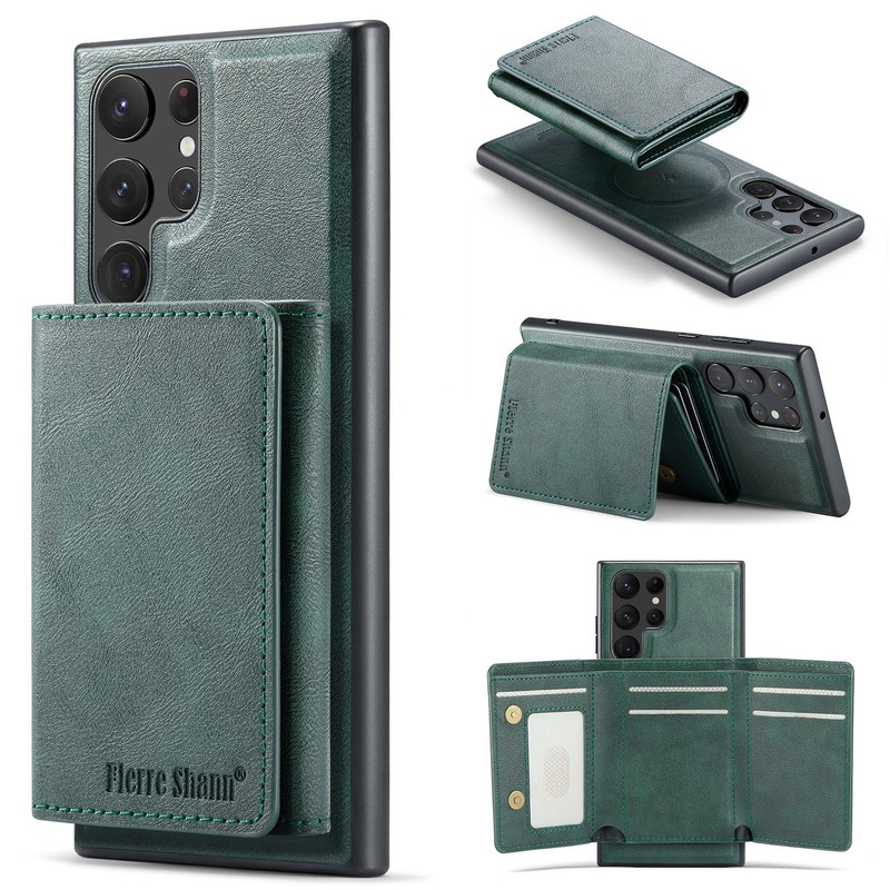 RFID Magnetic Leather Wallet Case For Samsung Galaxy S25 Edge/Ultra S24 S23 S22 gallery