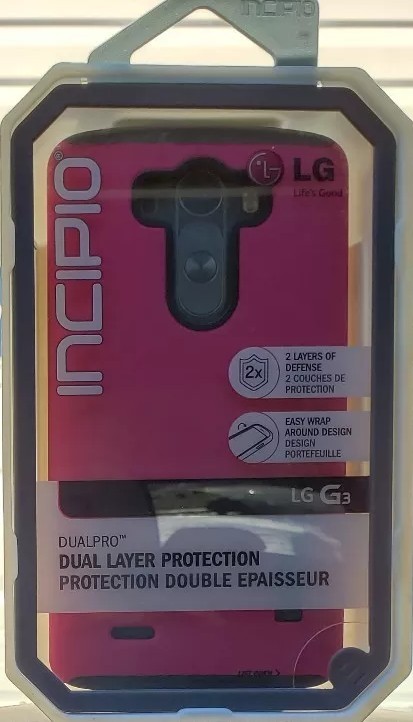 Incipio DualPro Dual Layer Protection For LG G3 Shell 2-Layer Defense Pink/Gray