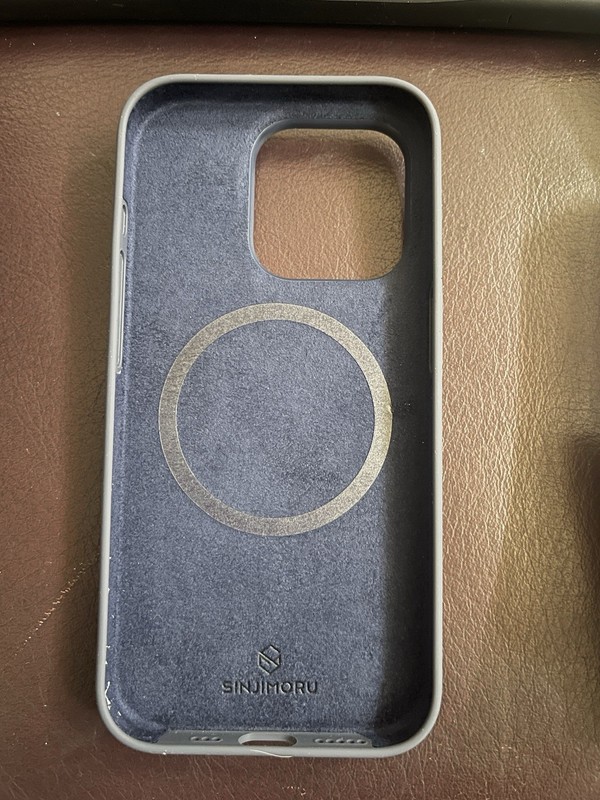 SINJIMORU Dark Blue Silicone Matte Case for iPhone 13 Pro Magnetic Raised Edge