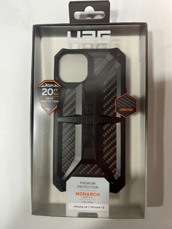 Urban Armor Gear Monarch Case for iPhone 14, iPhone 13 & iPhone 16e Carbon Fiber