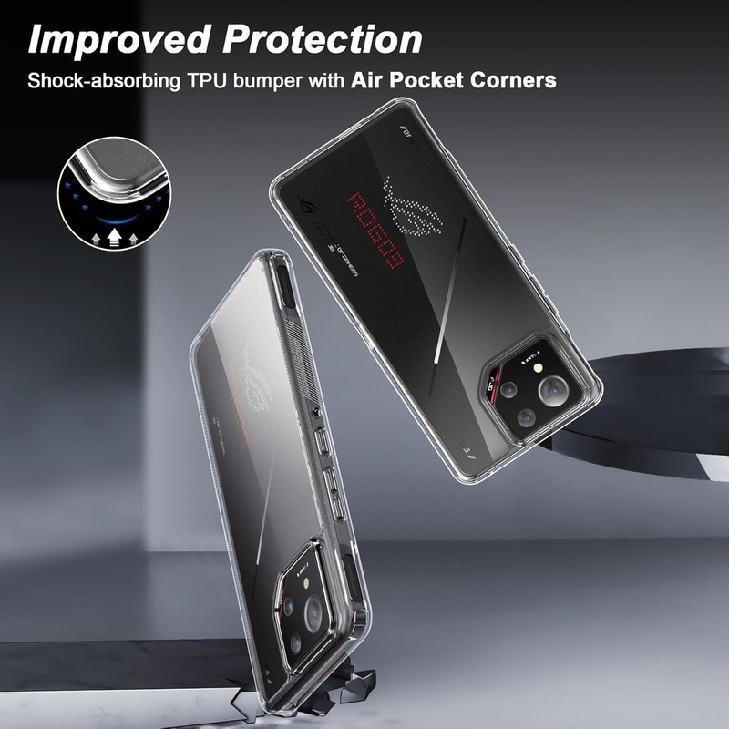 ASUS ROG Phone 9/9 Pro Case Shockproof Anti-Scratch Bumper Protective Clear Cove gallery