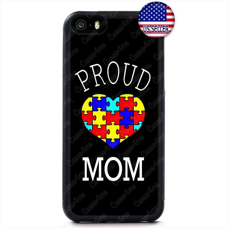 Autism Support Proud Mom Rubber Case Cover For iPhone 15 Pro Max 14 13 12 X XS