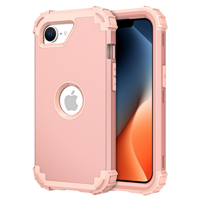 3-in-1 Shockproof Anti-fall Rugged Phone Case Cover For iPhone 16e W/ Logo View