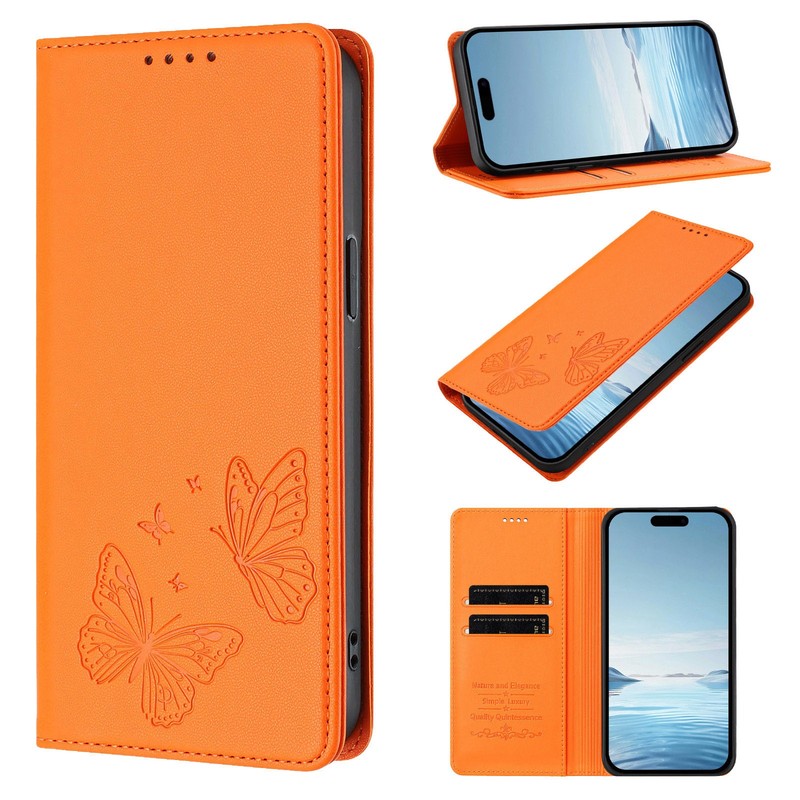 Magnetic Leather Butterfly Wallet Case For Various Phone Flip Stand Bag Cover gallery