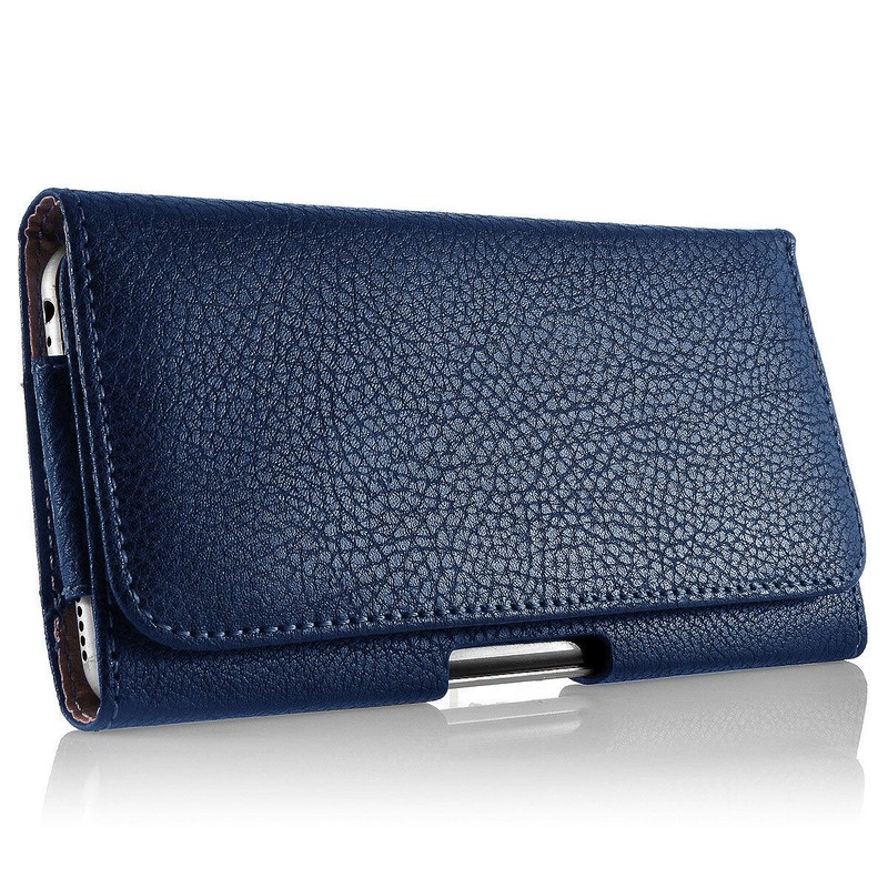 Cell Phone Holster Pouch Leather Wallet Case With Belt Clip for iPhone Samsung gallery