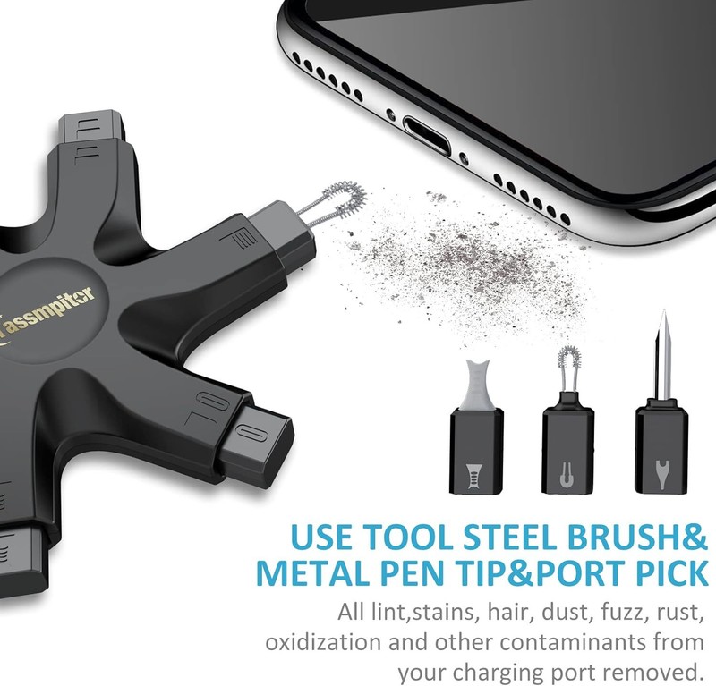 iPhone Cleaning Kit Port Cleaner Repair & Restore Tool for iPad Shadow Black gallery