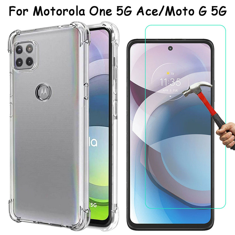 Transparency Case For Motorola One 5G Ace/G Stylus 5G TPU Soft Clear Phone Cover