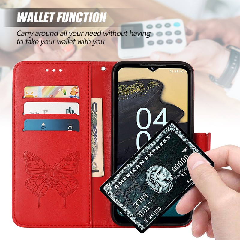 NEW Butterfly Flip Card Wallet Leather Phone Case For Nokia G400 G300 G60 X30 gallery