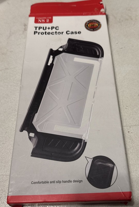 TPU+PC Protective Case For Nintendo Switch 2 Black/ Transparent New In Open Box
