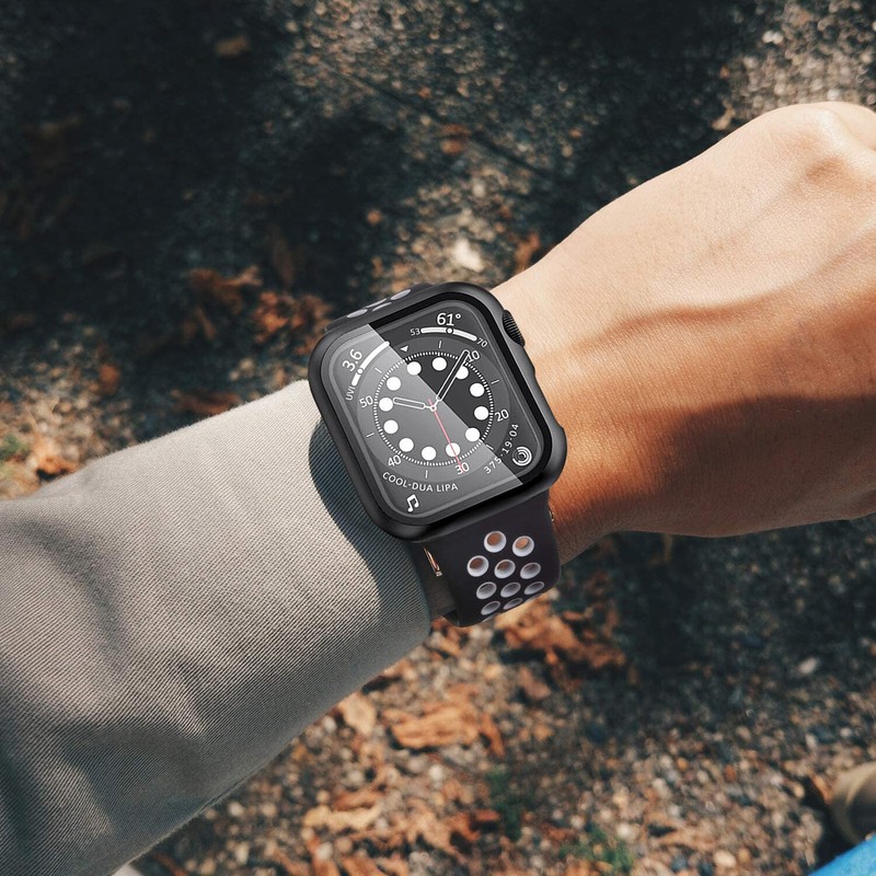 Full Defense Coverage Case w/Glass Cover Accessories for iWatch 44mm Women Men