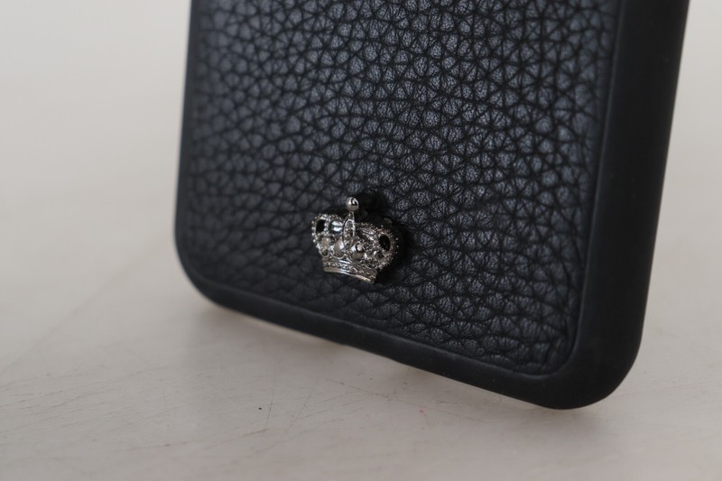 DOLCE & GABBANA Phone Case Cover Black Crown DG Logo iPhone XS MAX RRP $420 gallery