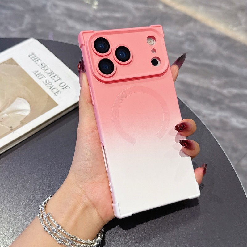 Slim Matte Magnetic Gradient Shockproof TPU Case For iPhone 17 Pro Max/Air/16/15