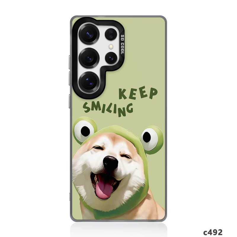 Dog Wolf Pattern Phone Case Laser PC Cover For Samsung Galaxy S25+ S24 S26 Ultra gallery