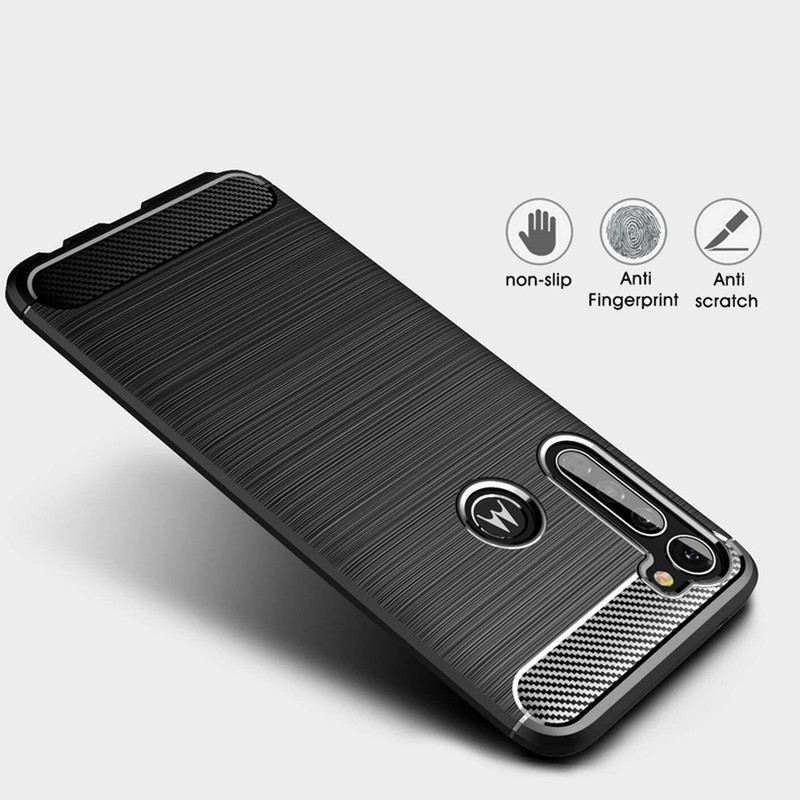 Carbon Fiber TPU Shockproof Cover Case For Motorola Moto G Stylus 2020 gallery
