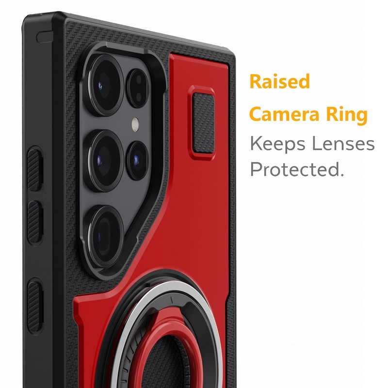 For Samsung Galaxy S22 Ultra Case Ring Holder Kickstand Cover / Tempered Glass gallery