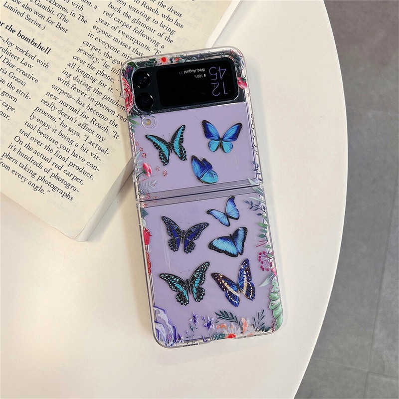 Shockproof Butterfly Ultra Slim Hard PC Case Cover For Samsung Galaxy Z Flip 4 gallery