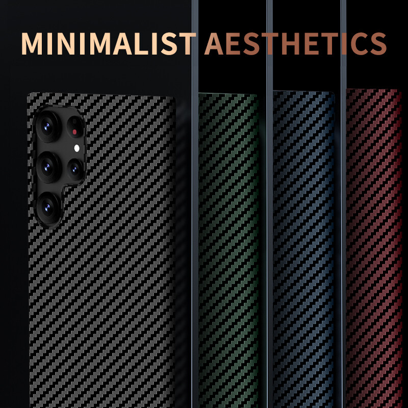 For Samsung Galaxy S25 Ultra S24 S23 S22 Slim Carbon Fiber Texture Hard Case gallery