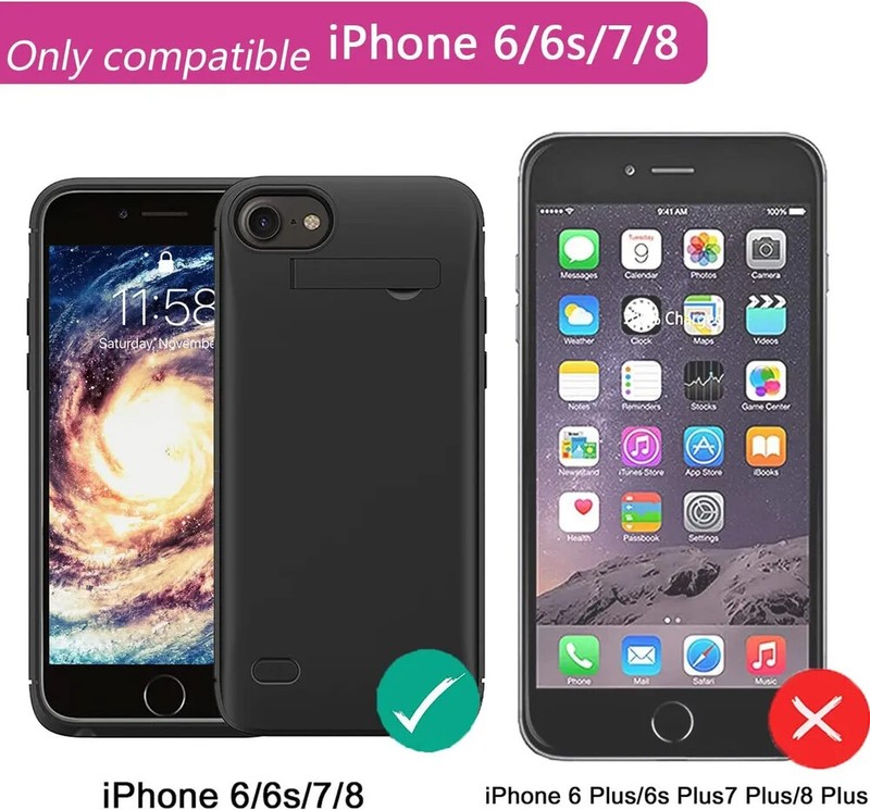 External Battery Case For iPhone 6 6s 7 8 SE2 SE3 Power Charger Charging Cover gallery