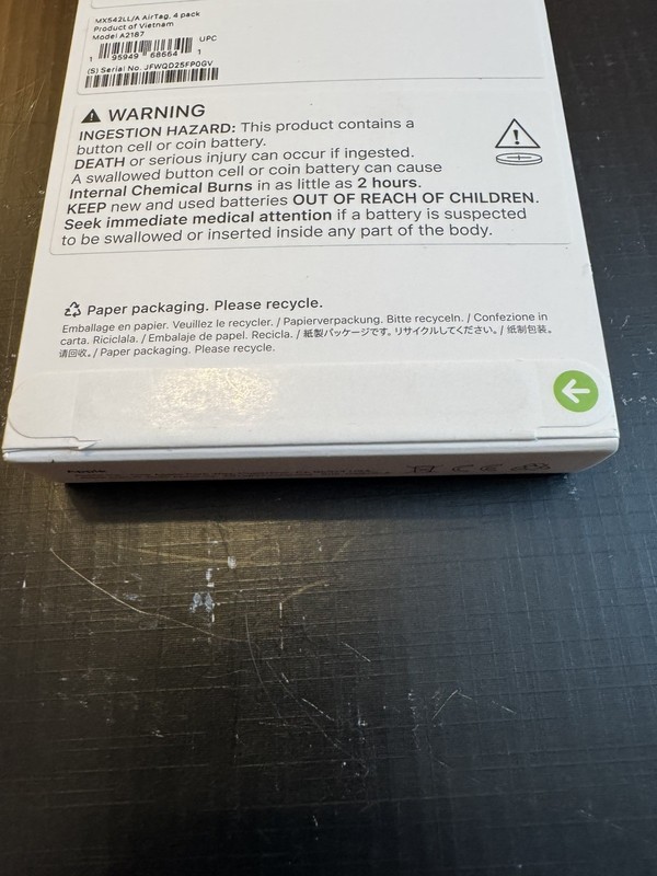 Apple AirTag Bluetooth Tracker-4 pk-NIB Silver (MX532AM/A) gallery