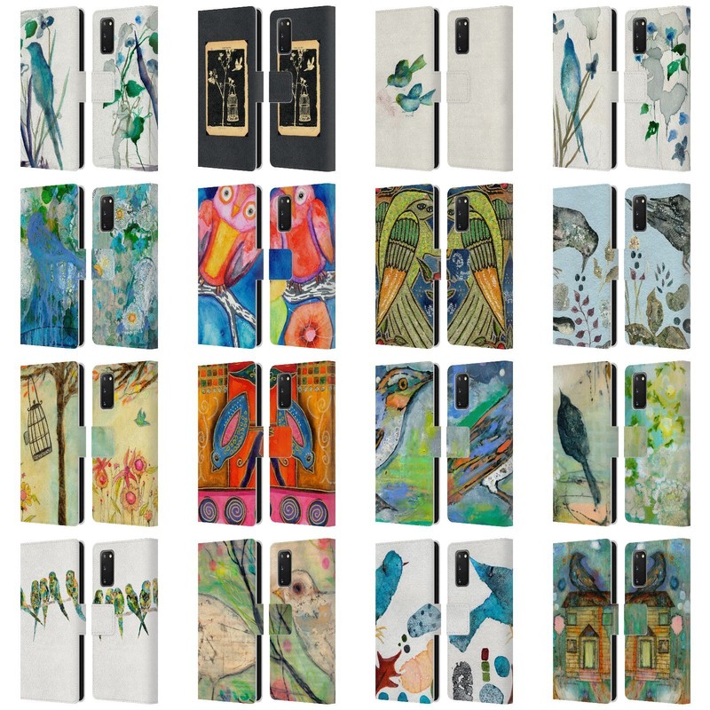 OFFICIAL WYANNE BIRDS LEATHER BOOK WALLET CASE COVER FOR SAMSUNG PHONES 1
