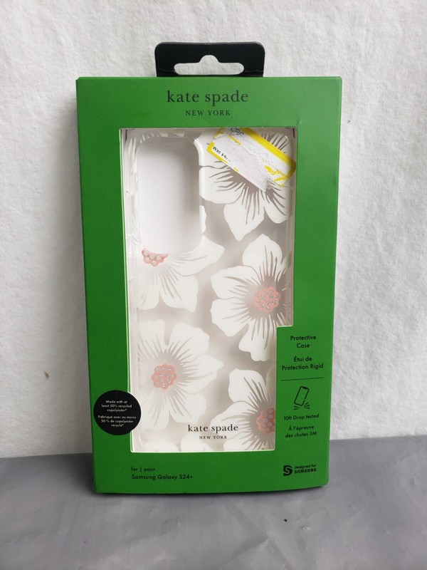 New Kate Spade Wireless Phone Case Hardshell 10 ft Drop SAMSUNG S24+ HOLLYHOCK