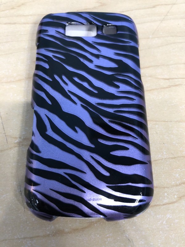 Zebra Skin (2D Purple)/Black Case for Samsung Galaxy Blaze SGH-T769