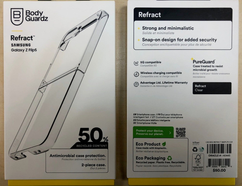 New BodyGuardz Refract Case for Samsung Galaxy Z Flip5 – Clear Protection