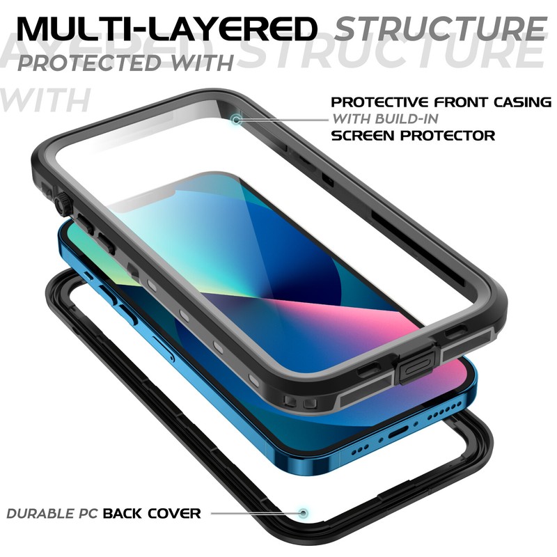For Apple iPhone 13 | Pro | Pro Max | Mini Waterproof Case with Screen Protector gallery