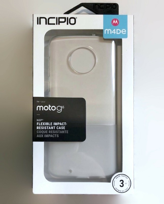 NEW Incipio NGP Translucent Shock-Absorbing Polymer Clear Phone Case for Moto G6