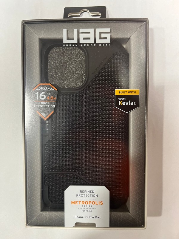 Urban Armor Gear UAG Metropolis Folio W/ Kevlar Case For iPhone 13 Pro Max Black