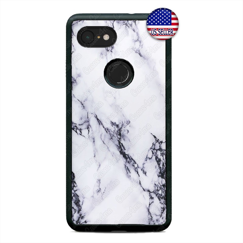Google Pixel 3 3XL 2XL Marble Texture Pattern Granite Blue Ceramic Custom Case