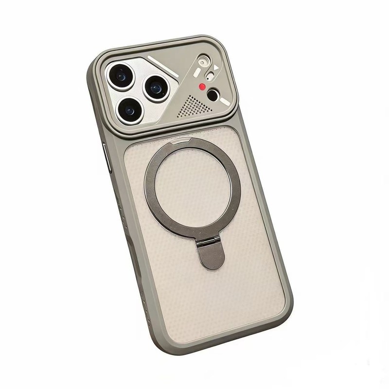 For iPhone 17 Pro Max 16 15 Magnetic Ring Stand Slim Clear Hard Back Rugged Case gallery