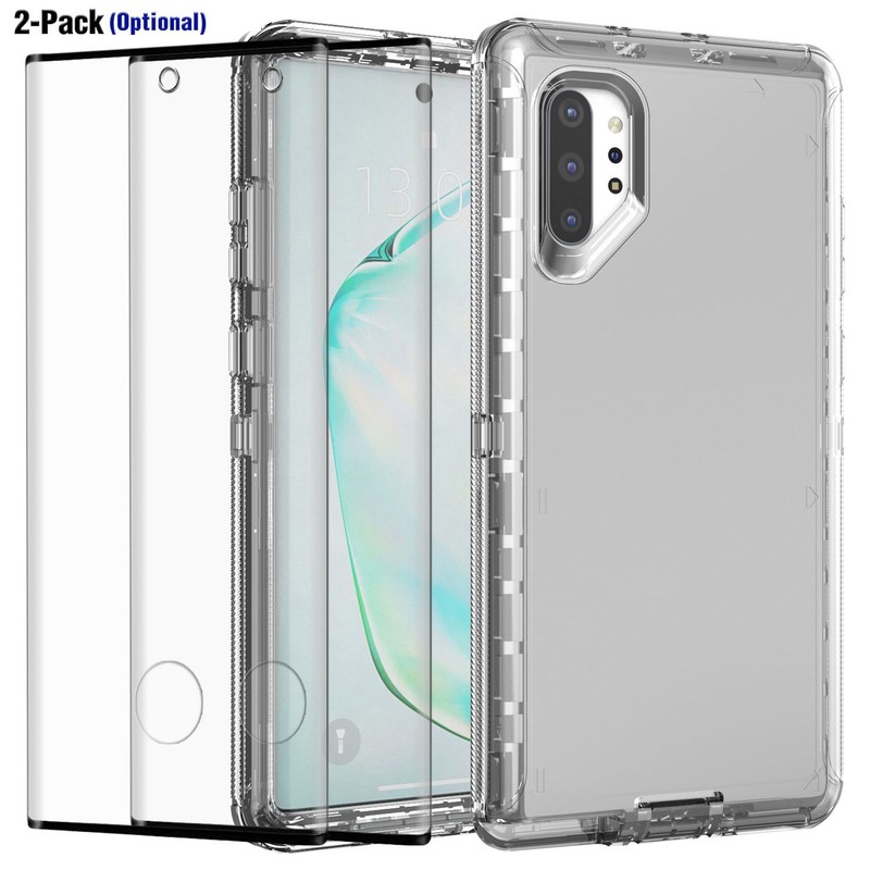 For Samsung Galaxy Note 10/Note 10 Plus Case Hybrid Clear Cover / Tempered Glass