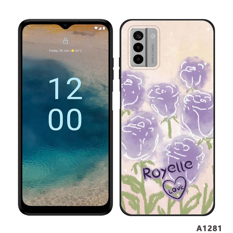 TPU Phone Case For Nokia C210 G400 X100 C300 G310 5G Custom Flower Pattern Cover