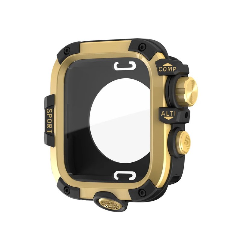2-IN-1 Metal Rugged Case Bumper For Apple Watch Ultra 3 11 10 9 8 49/46/45/44mm