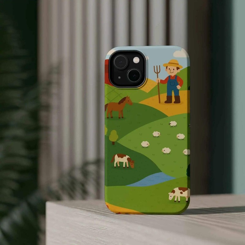 Farm-Themed Impact-Resistant MagSafe Phone Case gallery