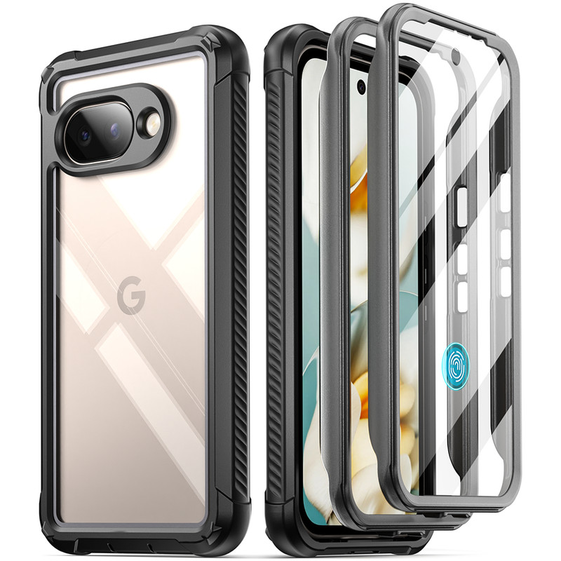 For Google Pixel 9A 5G Case Poetic Built in Screen Rugged Clear Full Body Cover