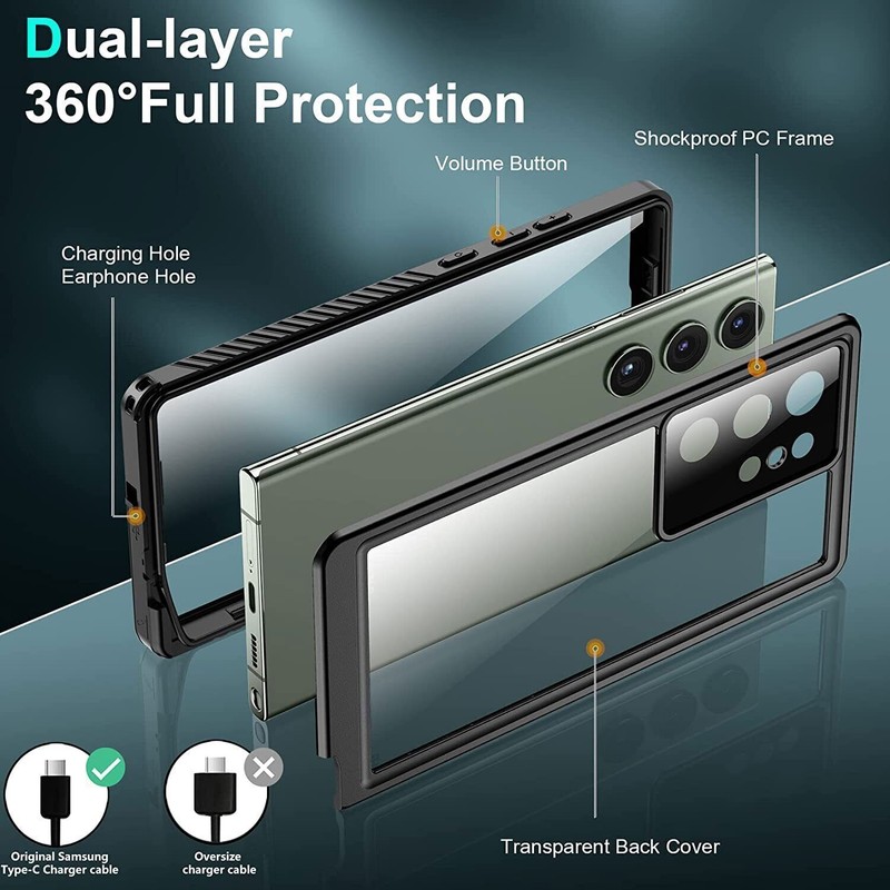 Full Body Shockproof Military Drop Proof IP68 Underwater Case For Samsung Galaxy gallery